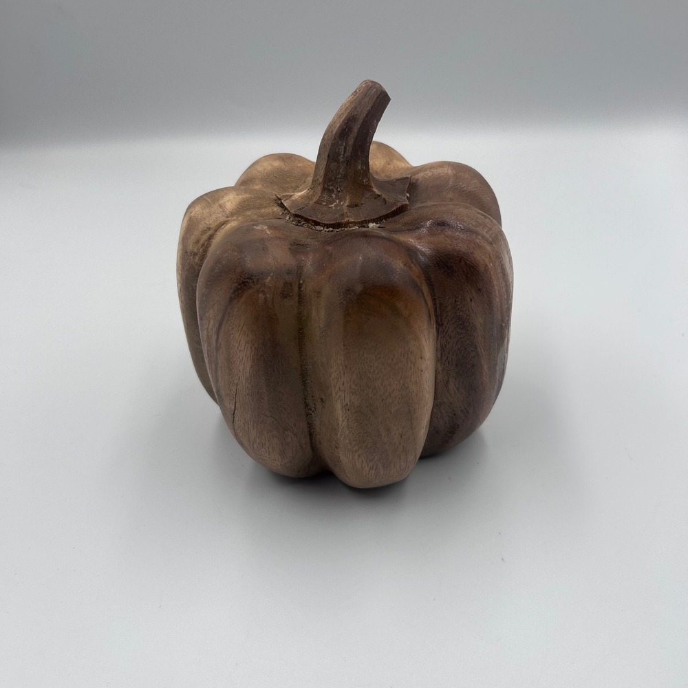 Threshold Wood Pumpkin Handcrafted Rustic Fall Decor 065 15 2314 Brown 5in